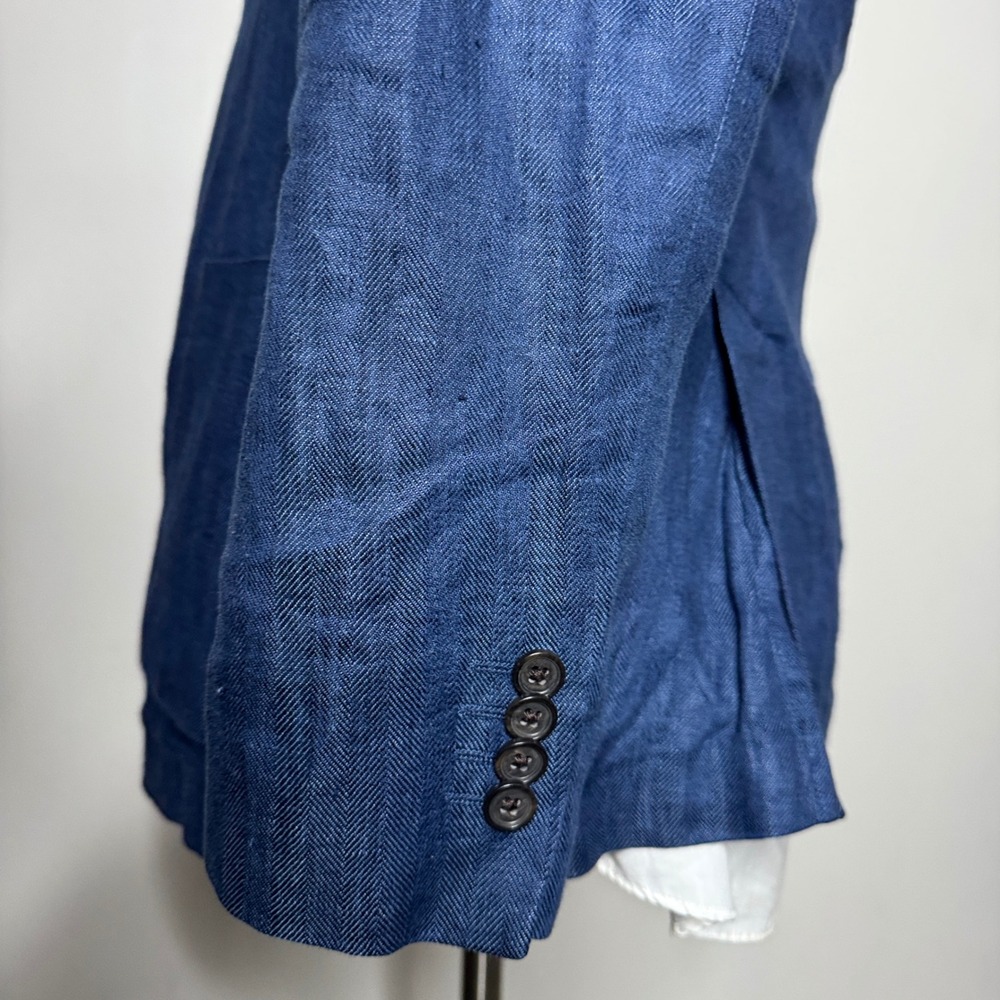 Jos. A. Bank Navy Blue Linen Sport Coat Blazer - Picture 9 of 9